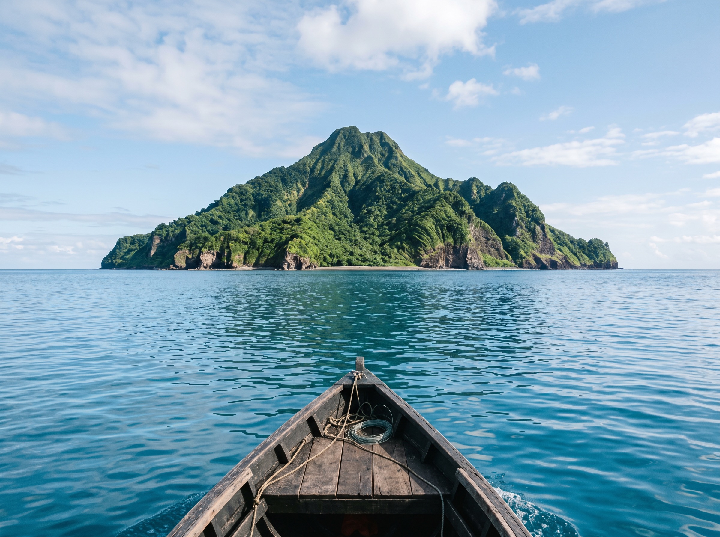 One island seen from the sea